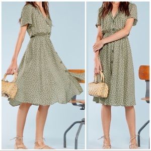 Reformation Marigold Retro Dress Sea Daisy, 4